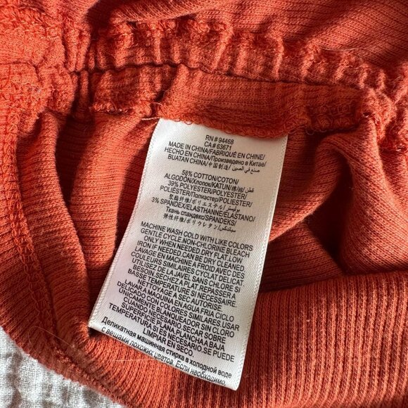 BCBGeneration Ribbed Side Tie Cropped Tank Top Burnt Orange Normcore Casual - Picture 7 of 7